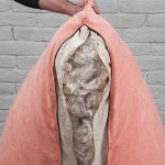 Cottoned bean bag chair with organic cotton filling - cotton detail