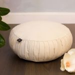 Cottoned-meditation-cushions-filled-with-organic-cotton-zafu-in-setting