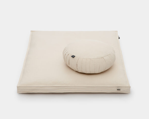 Coussins de méditation en coton zafu et zabuton avec rembourrage en coton biologique