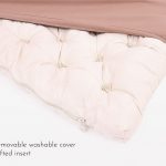 Cottoned Headboard Cushion with Removable Cover - tufted insert