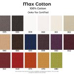 Cottoned Max cotton fabric color swatches