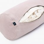 Cottoned-bolster-pillow-with-organic-cotton-filling-stuffing-detail