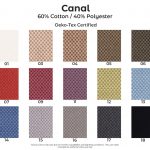 Cottoned Canal fabric color swatches