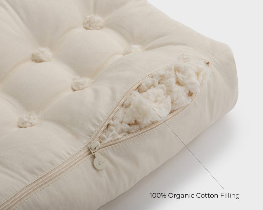 Custom Organic Cotton Ergonomic Pillow – Image 5