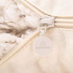 Cottoned nursing pillow filled with organic cotton - zipper detail