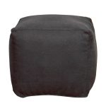 Cottoned ottoman cushion with natural cotton filling black cover