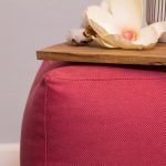 Cottoned-ottoman-cushion-with-natural-cotton-filling-close-up-detail