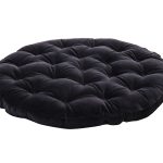 Cottoned round tufted floor cushion with organic cotton filling