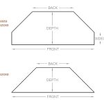 Cottoned trapezoid cushion dimentions