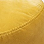Cottoned ottoman pouf with organic cotton filling - edge view