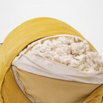 Cottoned ottoman pouf with organic cotton filling - filling detail