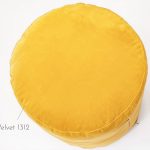 Cottoned ottoman pouf with organic cotton filling - top view