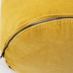 Cottoned ottoman pouf with organic cotton filling - zipper detail