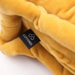 Cottoned bay window cushion with organic cotton fill - edge detail
