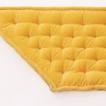 Cottoned bay window cushion with organic cotton fill - top view