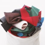 Cottoned fabric scraps bag - close up
