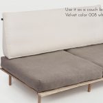 Cottoned Triangular Headboard Cushion with Removable Cover used as a couch back