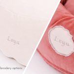 Cottoned round pet bed with organic cotton filling - custom personalization