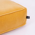 Cottoned triangular headboard cushion with removable cover - edge detail