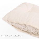 Cotttoned Organic Pet Bed with Boards Filled with GOTS certified cotton - cotton filling