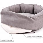Cottoned cave pet bed filled with organic cotton - features (2)