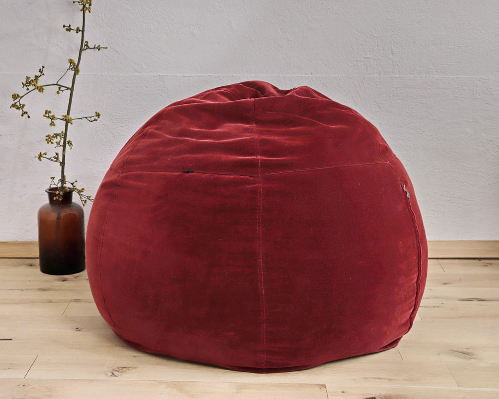 Round Bean Bag with 100 Organic Cotton Fill Cottoned Shop