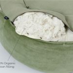 Cottoned Round pouf table with removable cover and organic cotton filling