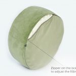 Cottoned Round pouf table with removable cover with zipper on the bottom