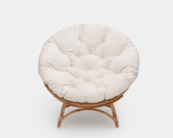 cotton papasan cushion on a chair