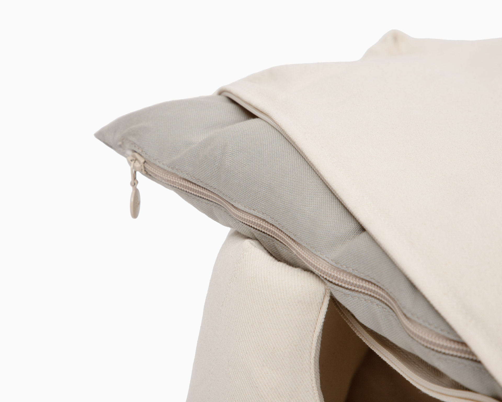 Custom Organic Cotton Pet Bed detail inside