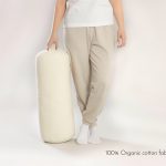 Yoga Bolster Pillow with Removable Cover with model