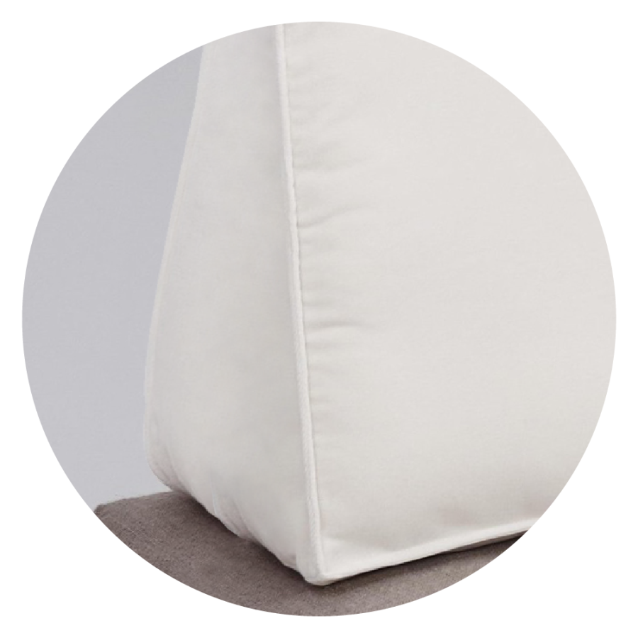 Custom Organic Cotton Triangular Headboard Cushion with Removable Cover